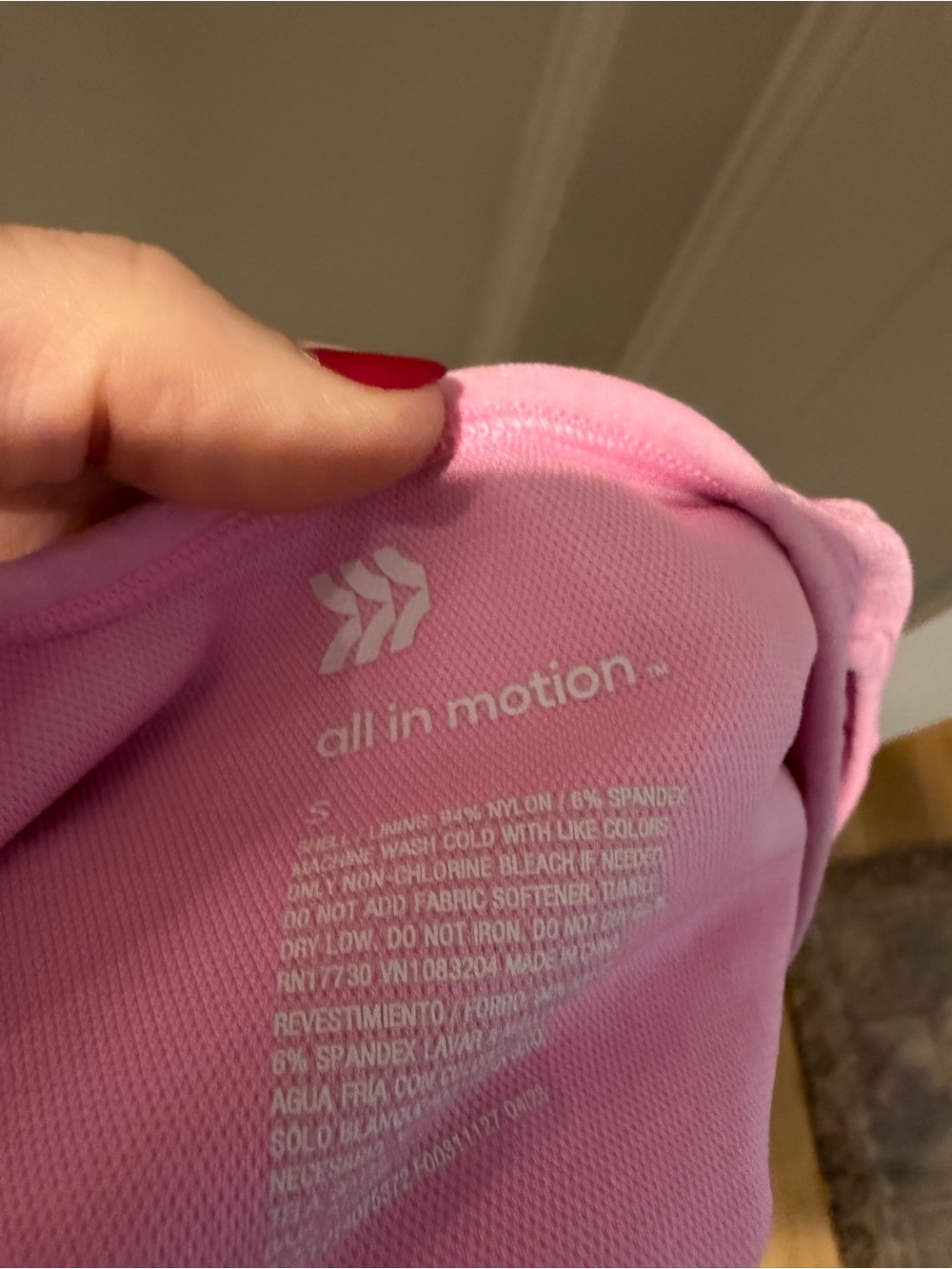 all in motion Pink Ribbed Scoop Crop Sports Bra - Picture 3 of 3